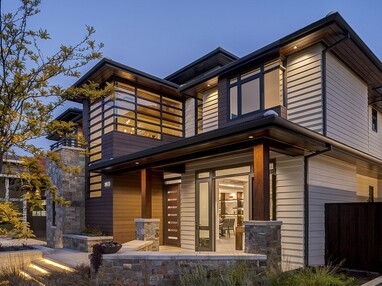 This home in Newport Beach is the most unique residence on the block thanks to its contemporary look and use of numerous windows.