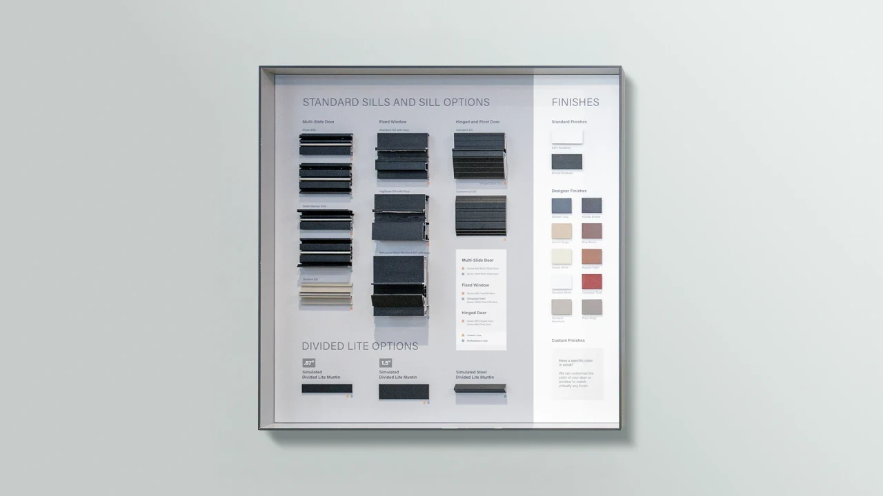 Product Samples laid out on a table