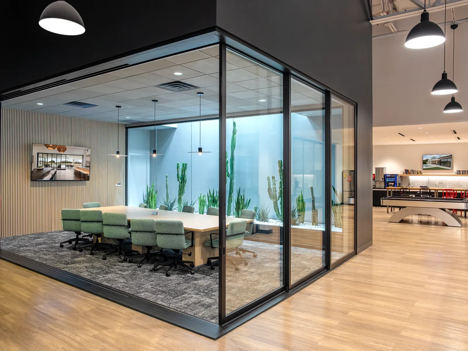Modern design studio conference room