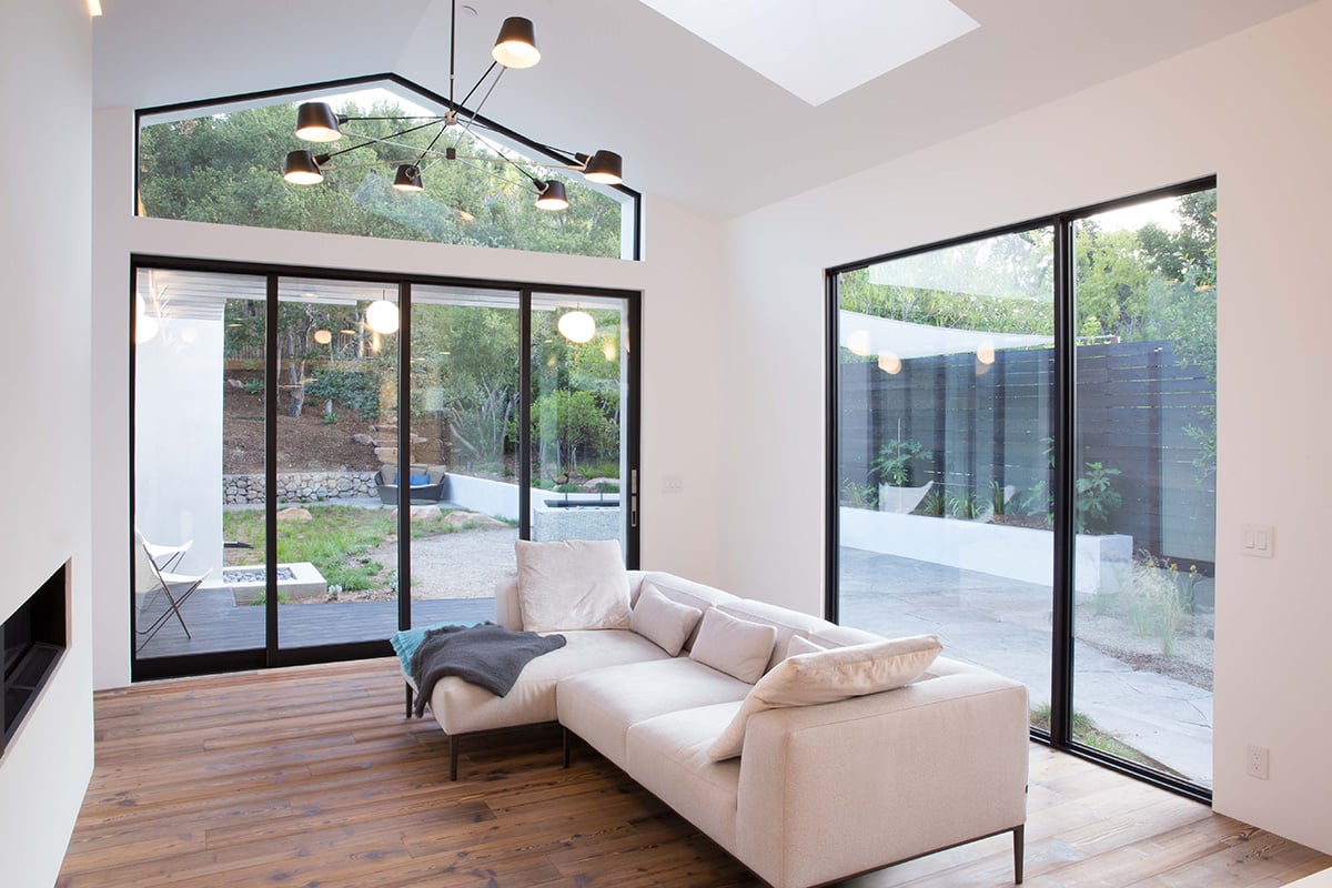 The family room can be either intimate and quiet or it can open to the backyard and become a seamless entertainment area.