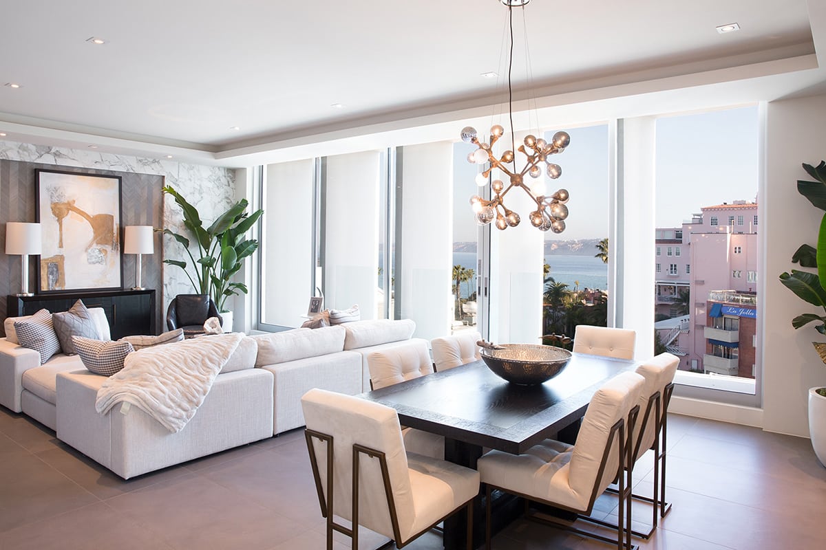 Huge expanses of glass let in tons of natural Southern California light.