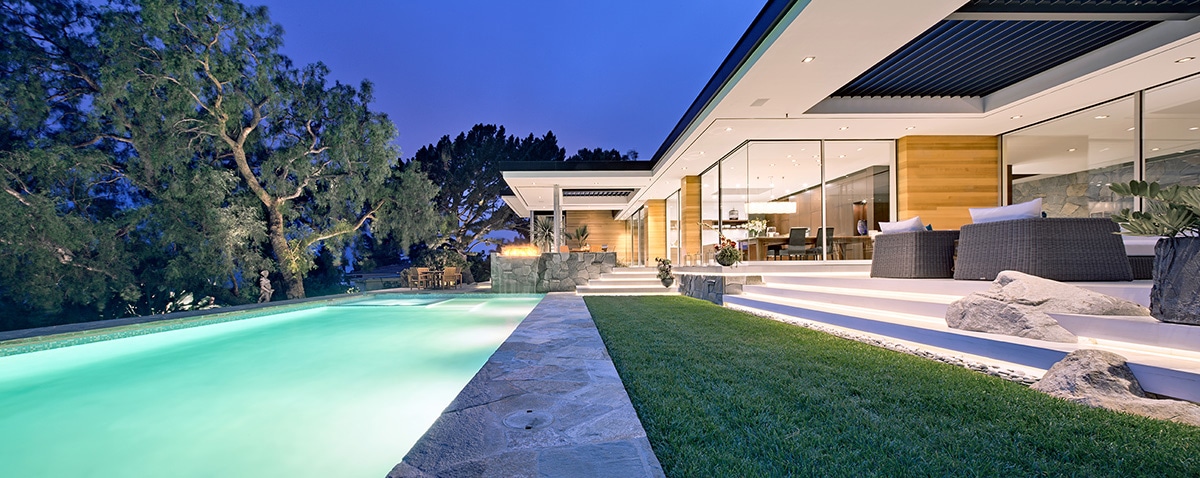 Open corner sliding glass doors are an especially useful product for homes with outdoor amenities.