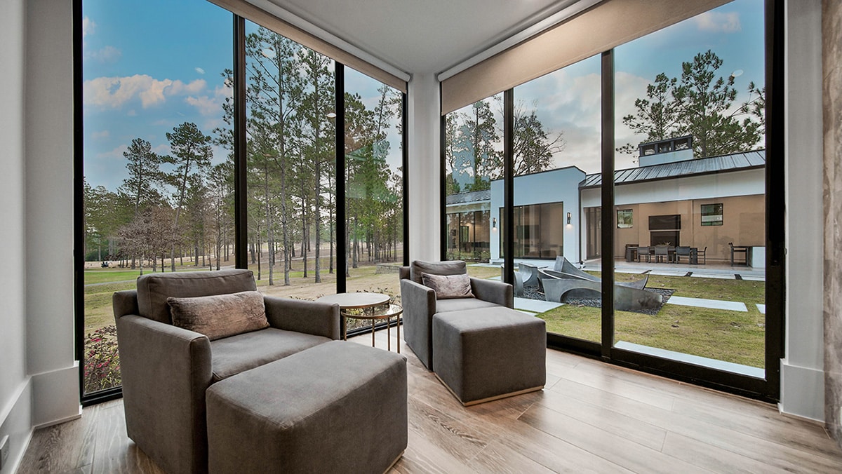 Ample use of glazing on the exterior means the winning views are accessible from every room.