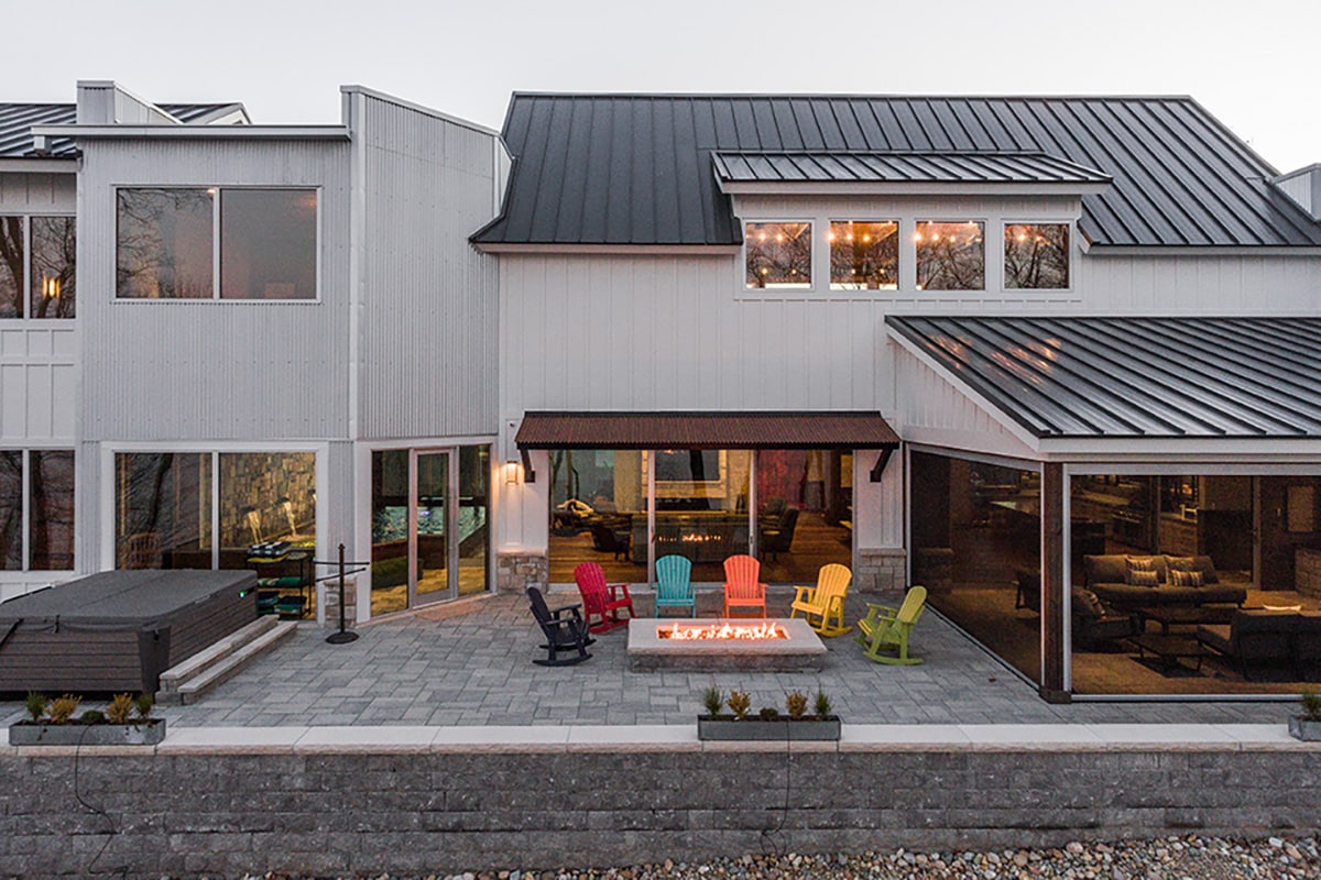 A view of the back of the Lake Monroe home.