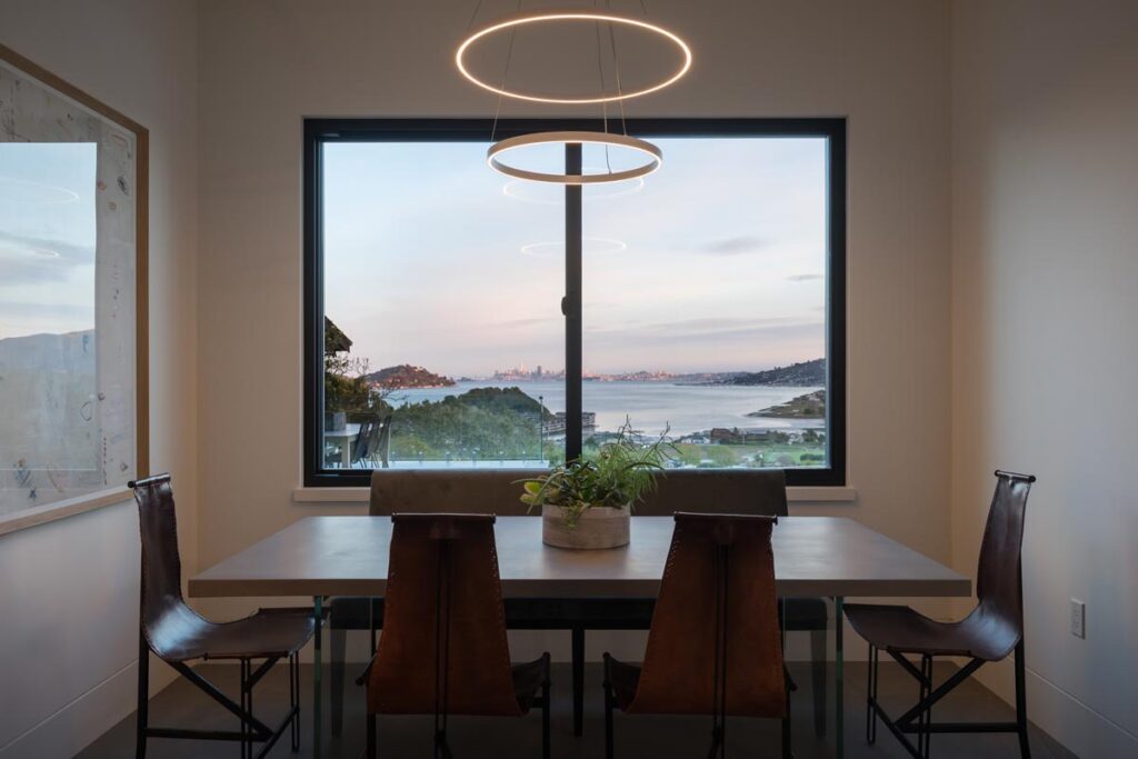 Upstairs Bay views through window.