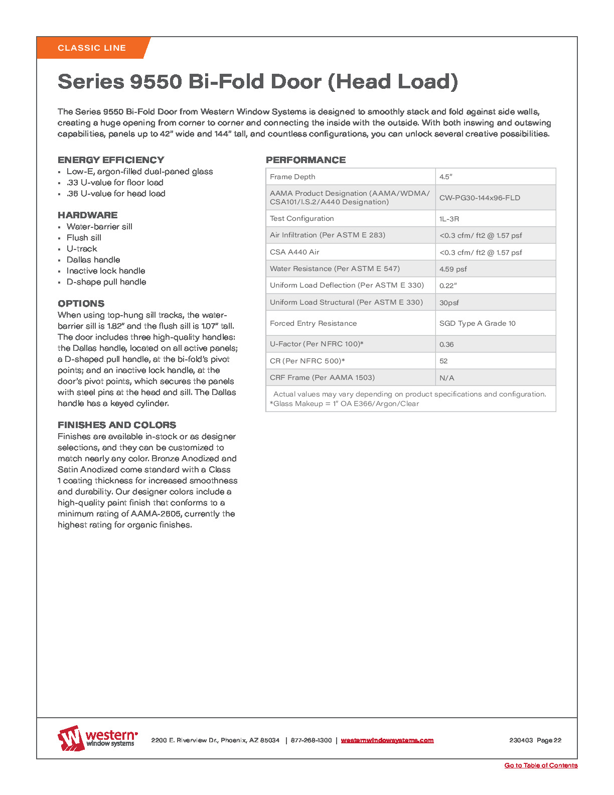 Product Data Sheet – Head Load